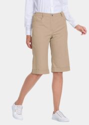 Sportliche Bermuda-Jeanshose - beige - Gr. 26 von Goldner Fashion