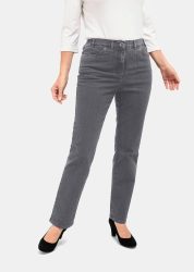 Schlichte Jeanshose CARLA COMFORT+ - anthrazit - Gr. 27 von Goldner Fashion