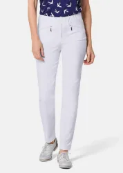 Bengalinhose LOUISA mit Reissverschlusstaschen - weiss - Gr. 205 von Goldner Fashion