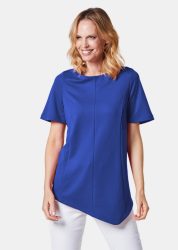 Asymmetrisches Shirt - royalblau - Gr. 19 von Goldner Fashion