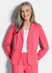 Jersey-Blazer mit Reverskragen - koralle - Gr. 21 von Goldner Fashion