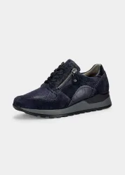 Hallux-Sneaker in Leder-Textil-Mix - marine - Gr. 4,5 von Goldner Fashion