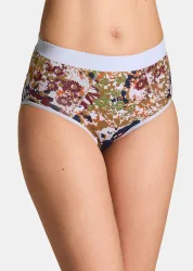 Baumwoll-Bauchwegslip im Mehrfachpack - bunt / weiss / gemustert - Gr. 36 von Goldner Fashion