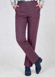 Hose CARLA aus weichem Jersey-Flanell - lila - Gr. 245 von Goldner Fashion