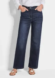 Weite Jeans VERA aus Stretch-Denim - dunkelblau - Gr. 21 von Goldner Fashion