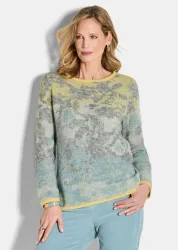 Pullover in leichter Flausch-Qualität - bunt / gemustert - Gr. 25 von Goldner Fashion