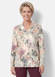 Traumhaftes Flanellshirt - lila / gemustert - Gr. 20 von Goldner Fashion