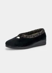 Hausschuhe in Ballerina-Form - schwarz - Gr. 36 von Goldner Fashion