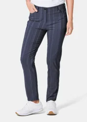 Struktur-Hose LOUISA in Streifen-Optik - marine - Gr. 20 von Goldner Fashion