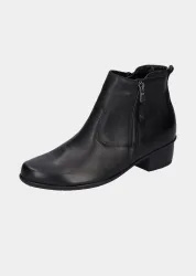 Stiefeletten aus Nappaleder mit Reissverschluss - schwarz - Gr. 42 von Goldner Fashion
