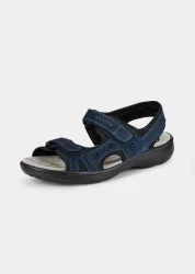Leder-Sandalen mit Klettverschluss - marine - Gr. 36 von Goldner Fashion