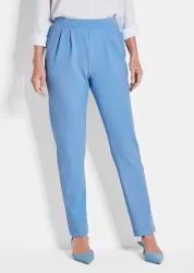 Weite Schlupfhose SARA in Crêpe-Qualität - hellblau - Gr. 52 von Goldner Fashion