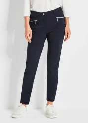 Bauchweghose BELLA mit schmalem Bein - marine - Gr. 21 von Goldner Fashion