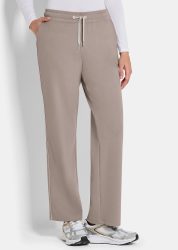Sweathose mit seitlicher Paspel - taupe - Gr. 38 von Goldner Fashion