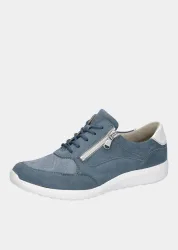 Sneaker mit federnder Luftpolstersohle - blau / weiss - Gr. 5 von Goldner Fashion