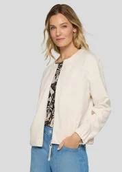 Blouson aus Jersey mit Reissverschluss - cremeweiss - Gr. 38 von Goldner Fashion