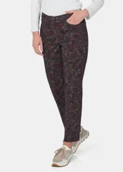 Druckhose LOUISA mit Paisley-Muster - anthrazit / gemustert - Gr. 275 von Goldner Fashion