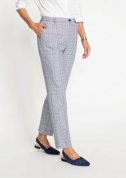 Karohose Classic mit Baumwolle - marine / kariert - Gr. 27 von Goldner Fashion