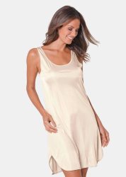 Negligé aus fliessender Viskose - champagner - Gr. 38 von Goldner Fashion