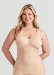 Kühlendes BH-Hemd mit bügellosen Cups - beige - Gr. 75 D von Goldner Fashion