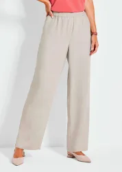 Schlupfbundhose VERA in Tencel-Qualität - stein - Gr. 26 von Goldner Fashion