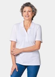 Poloshirt in hochwertiger Pikee-Qualität - weiss - Gr. 54 von Goldner Fashion