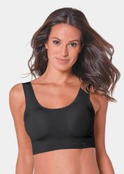 Glattes Bustier mit eingearbeiteten Schalen - schwarz - Gr. S von Goldner Fashion