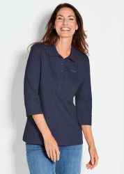 Poloshirt in hochwertiger Pikee-Qualität - marine - Gr. 20 von Goldner Fashion
