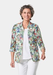 Attraktives Set aus Spitzenbluse und Jerseytop - bunt / gemustert - Gr. 19 von Goldner Fashion