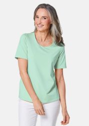 Gepflegtes Shirt in formstabiler Ware - mint - Gr. 26 von Goldner Fashion