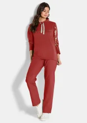 Freizeitanzug aus weichem Modal - rostrot - Gr. 21 von Goldner Fashion