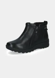 Wasserabweisende Stiefeletten aus echtem Leder - schwarz - Gr. 37 von Goldner Fashion