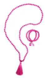 Perlenketten-Set - pink - Gr. Einheitsgröße von Goldner Fashion