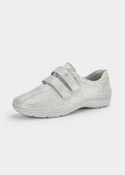 Halbschuhe mit verstellbarem Klettverschluss - stein - Gr. 6 von Goldner Fashion