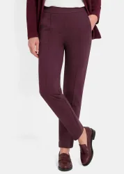 Weite Hose SARA aus Viskose-Jersey - bordeaux - Gr. 21 von Goldner Fashion