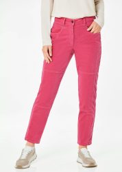 Weiche Samthose LOUISA in bequemer Stretch-Qualität - pink - Gr. 23 von Goldner Fashion