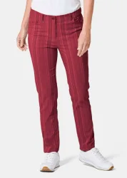 Struktur-Hose LOUISA in Streifen-Optik - rot - Gr. 21 von Goldner Fashion