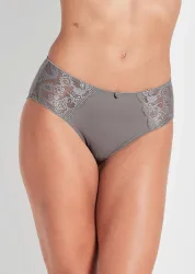 Taillenslip mit Spitze - taupe - Gr. 40 von Goldner Fashion