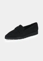 Mokassins aus samtigem Veloursleder - schwarz - Gr. 38 von Goldner Fashion