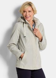 Jacke mit abnehmbarer Kapuze - stein - Gr. 42 von Goldner Fashion