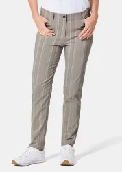 Struktur-Hose LOUISA in Streifen-Optik - grau - Gr. 22 von Goldner Fashion