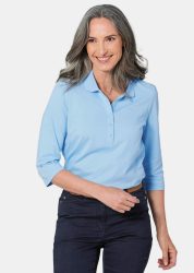 Poloshirt in hochwertiger Pikee-Qualität - hellblau - Gr. 24 von Goldner Fashion