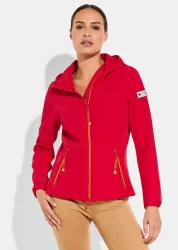 Flauschige Softshell-Jacke - rot - Gr. 40 von Goldner Fashion