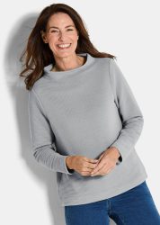 Ottoman-Sweatshirt mit Turtleneck - grau - Gr. 19 von Goldner Fashion