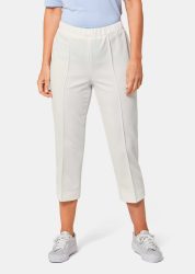 Bequeme 7/8-Rippenhose CARLA - cremeweiss - Gr. 38 von Goldner Fashion