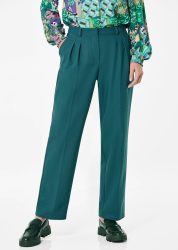 Weite Bundfaltenhose VERA - dunkelgrün - Gr. 205 von Goldner Fashion
