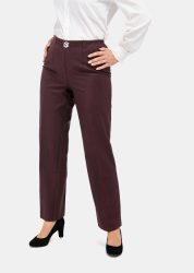 Schurwoll-Schlupfhose - bordeaux / méliert - Gr. 42 von Goldner Fashion