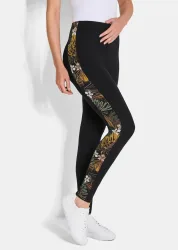 Seidig glänzende Leggings im Doppelpack - schwarz - Gr. 20 von Goldner Fashion