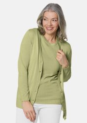 Klassisches Stricktwinset - hellgrün - Gr. 20 von Goldner Fashion