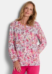 Spitzenbluse aus reiner Baumwolle - bunt / gemustert - Gr. 21 von Goldner Fashion